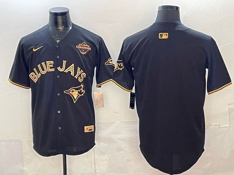 Men Toronto Blue Jays Blank Black Gold 2026 Nike Game MLB Jersey 01->toronto blue jays->MLB Jersey